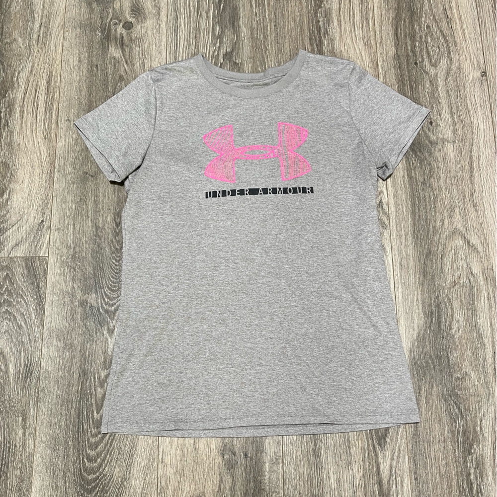 Under Armour Gray and Pink Short Sleeve Tee